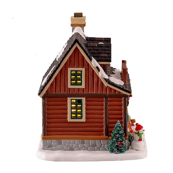 Lemax Our Family Ski Cabin With LEDs