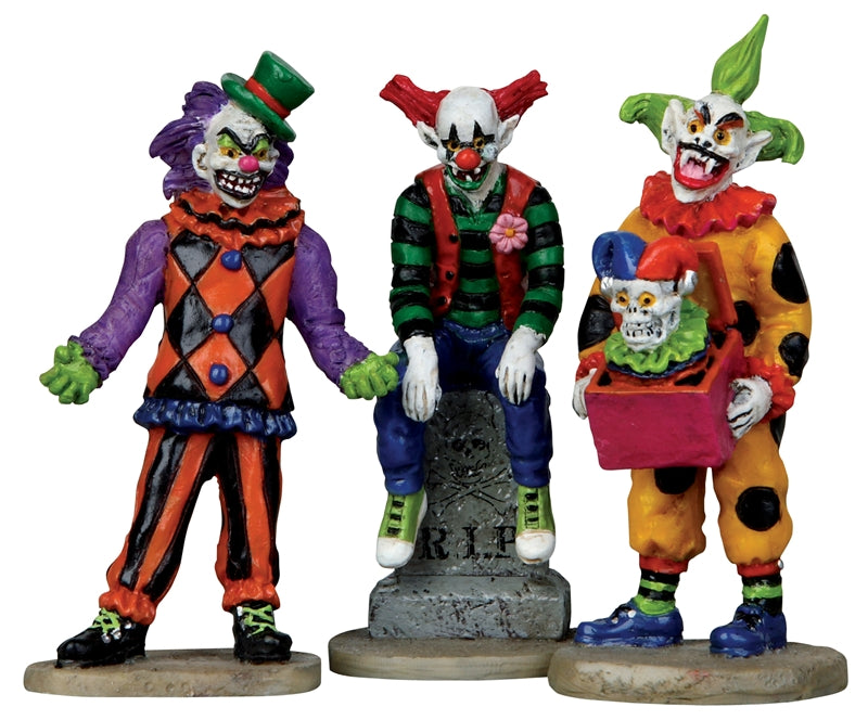 Lemax Evil Sinister Clowns - Set Of 3