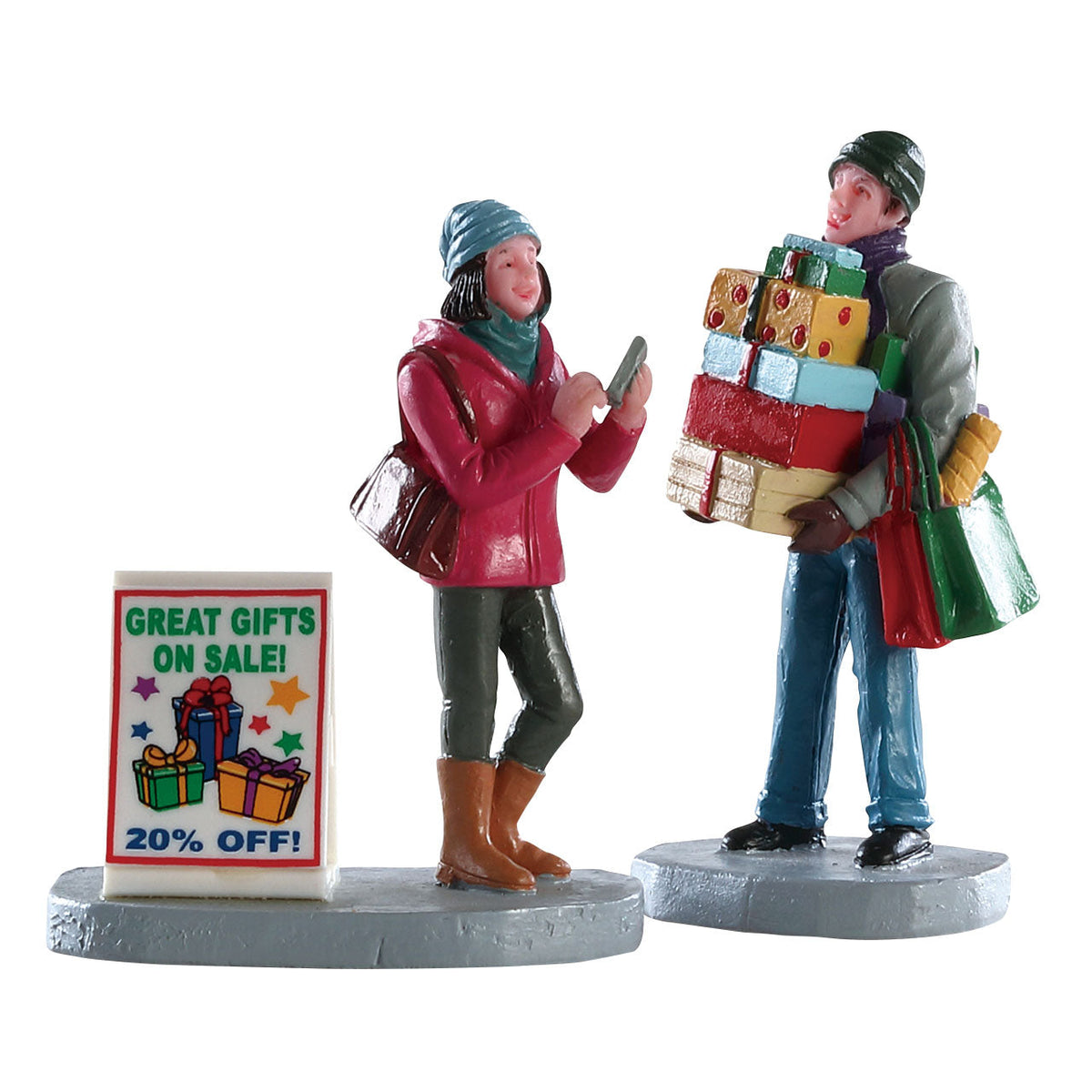 Lemax Shopping Teamwork - 2 Piece Set
