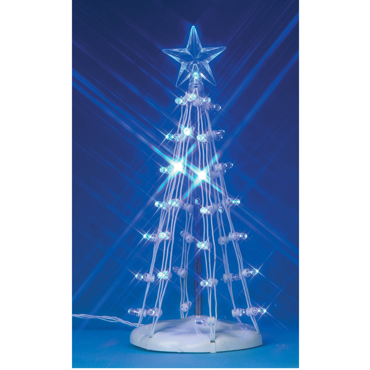 Lemax Lighted Silhouette Tree - Blue - 6 Inch