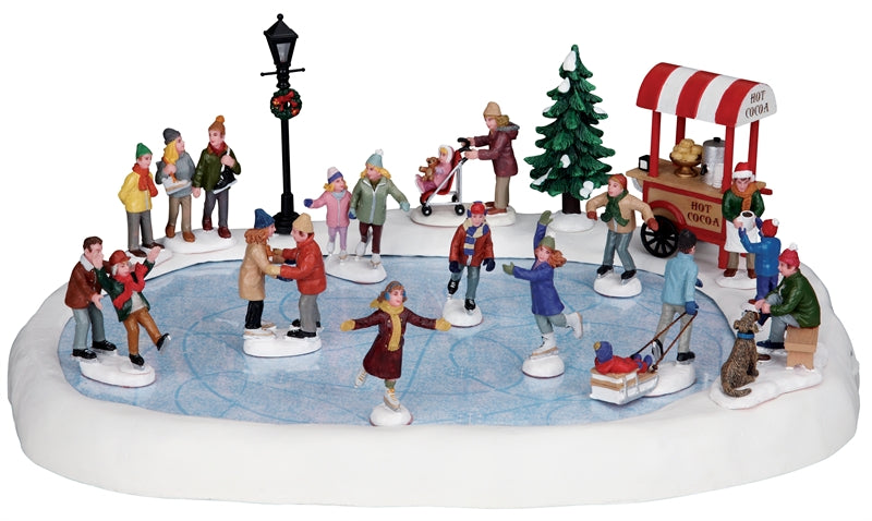 Lemax Village Skating Pond With Sound