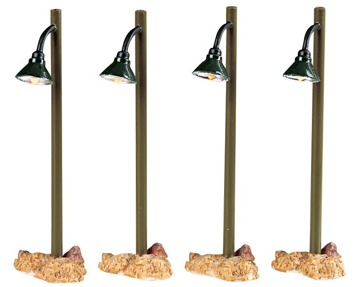 Lemax Set Of 4 Rustic Street Lights