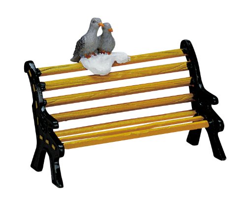 Lemax Metal Bench With Perched Pigeons