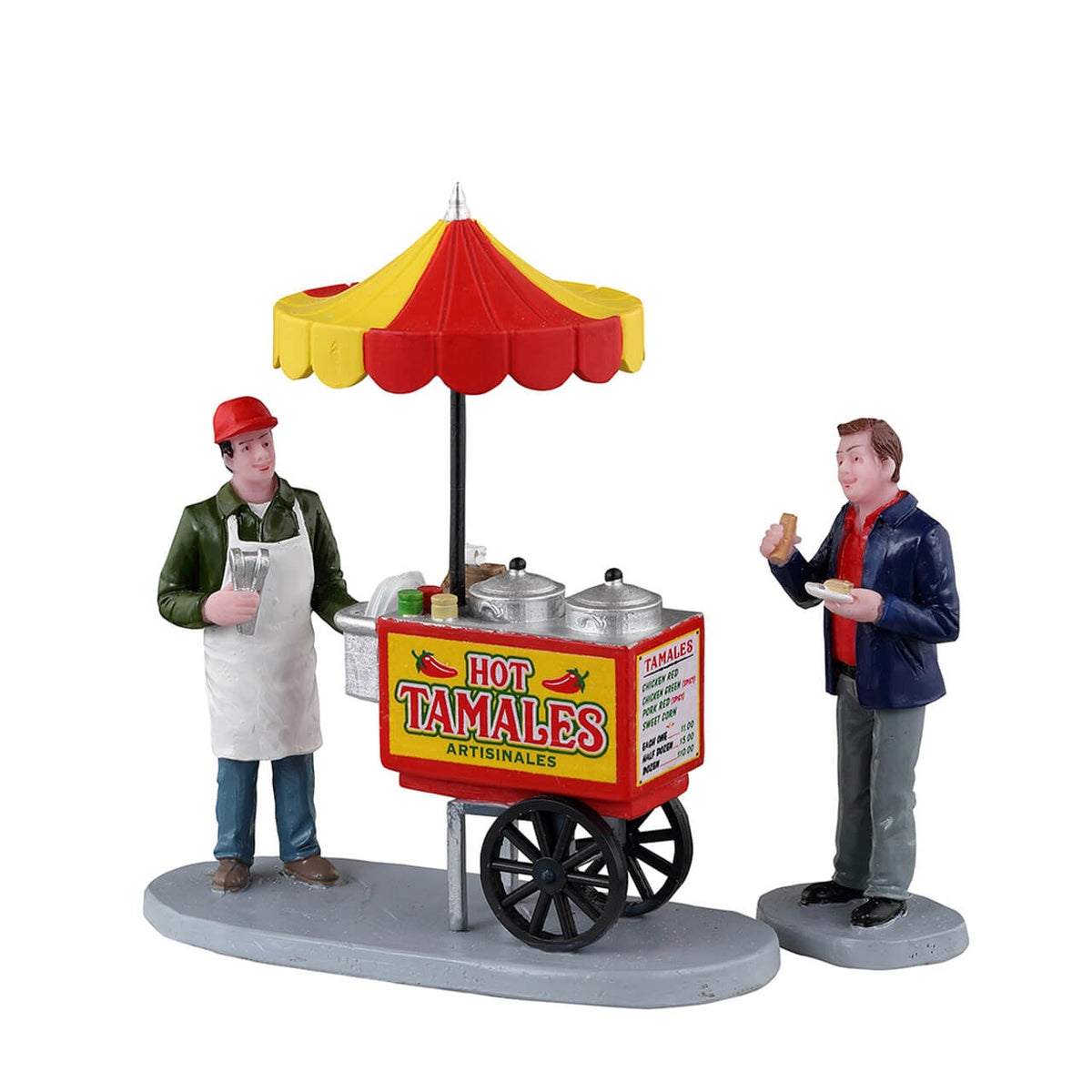 Lemax Tamale Cart - 2 Piece Set