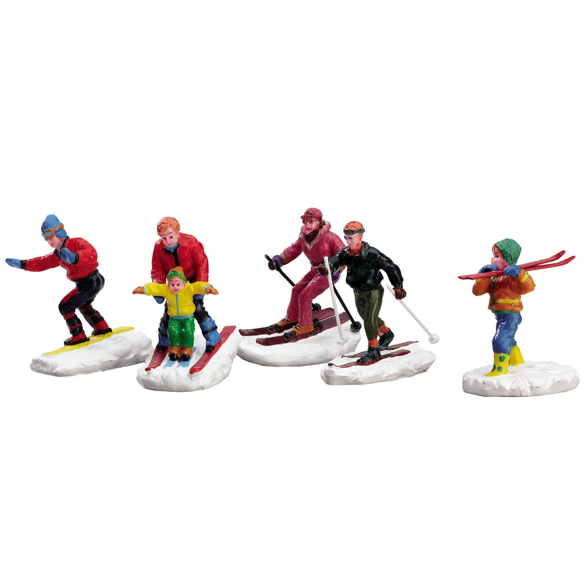 Lemax Winter Fun Skiers - 5 Piece Set