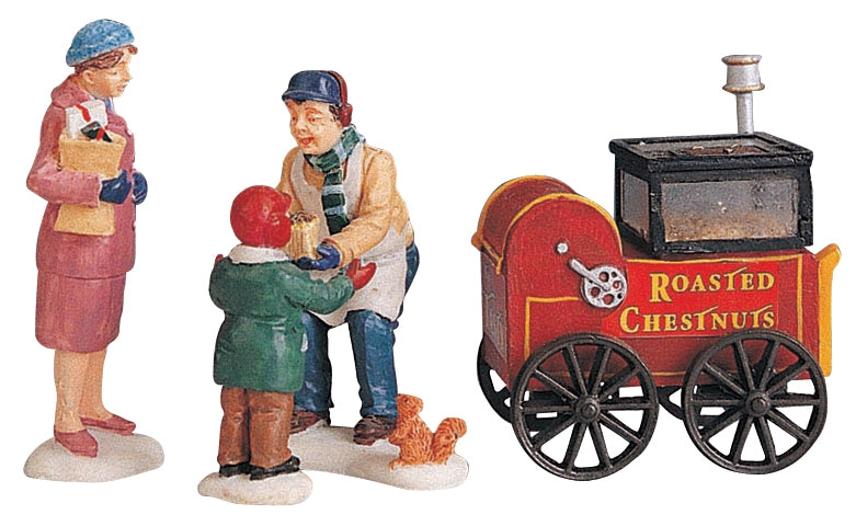 Lemax Roasted Chestnut Stand - 4 Piece Set