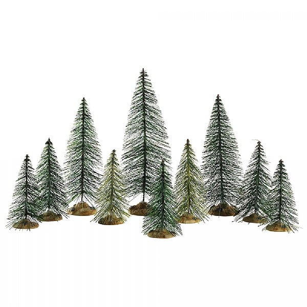  Lemax Needle Pine Trees (Set Of 10)