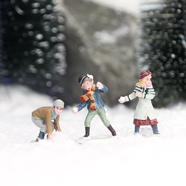  Lemax Snowball Skirmish (Set Of 3)