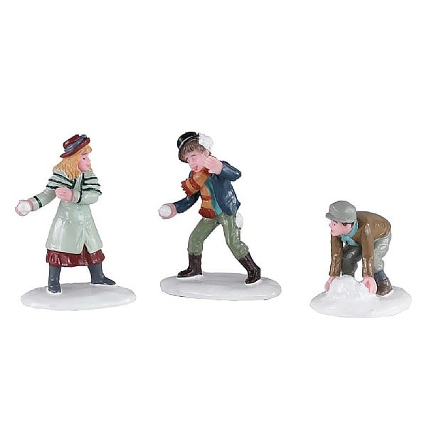 Lemax Snowball Skirmish (Set Of 3)