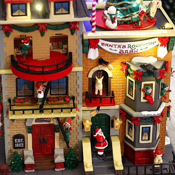  Lemax Santa's Rooftop Bash