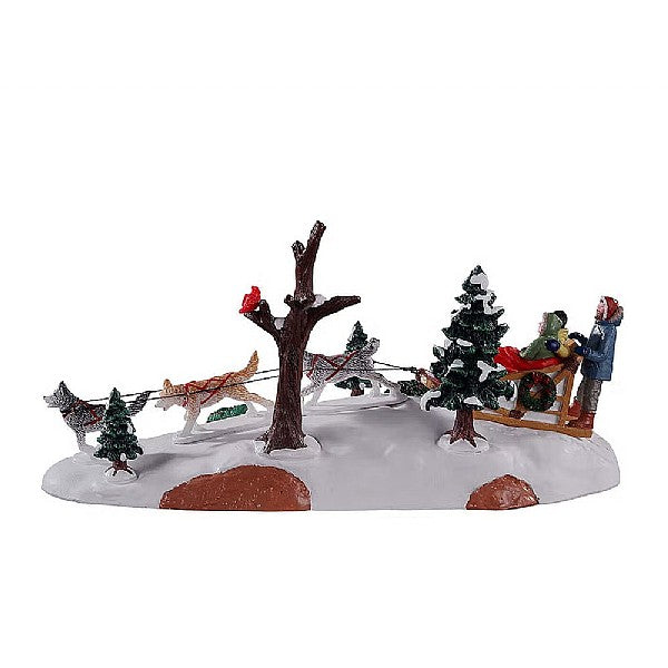  Lemax Dog Sledding Afternoon