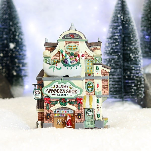  Lemax St. Nick's Wooden Shoe Shop