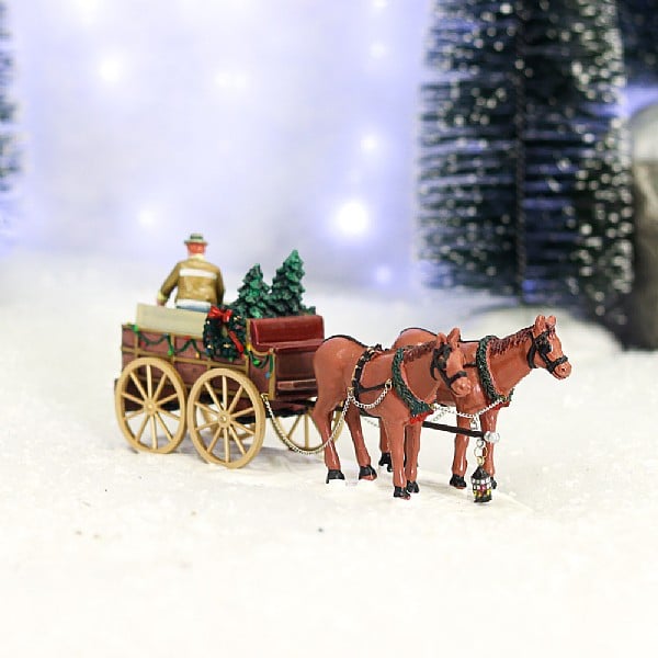  Lemax Christmas Tree Wagon (Set Of 2)