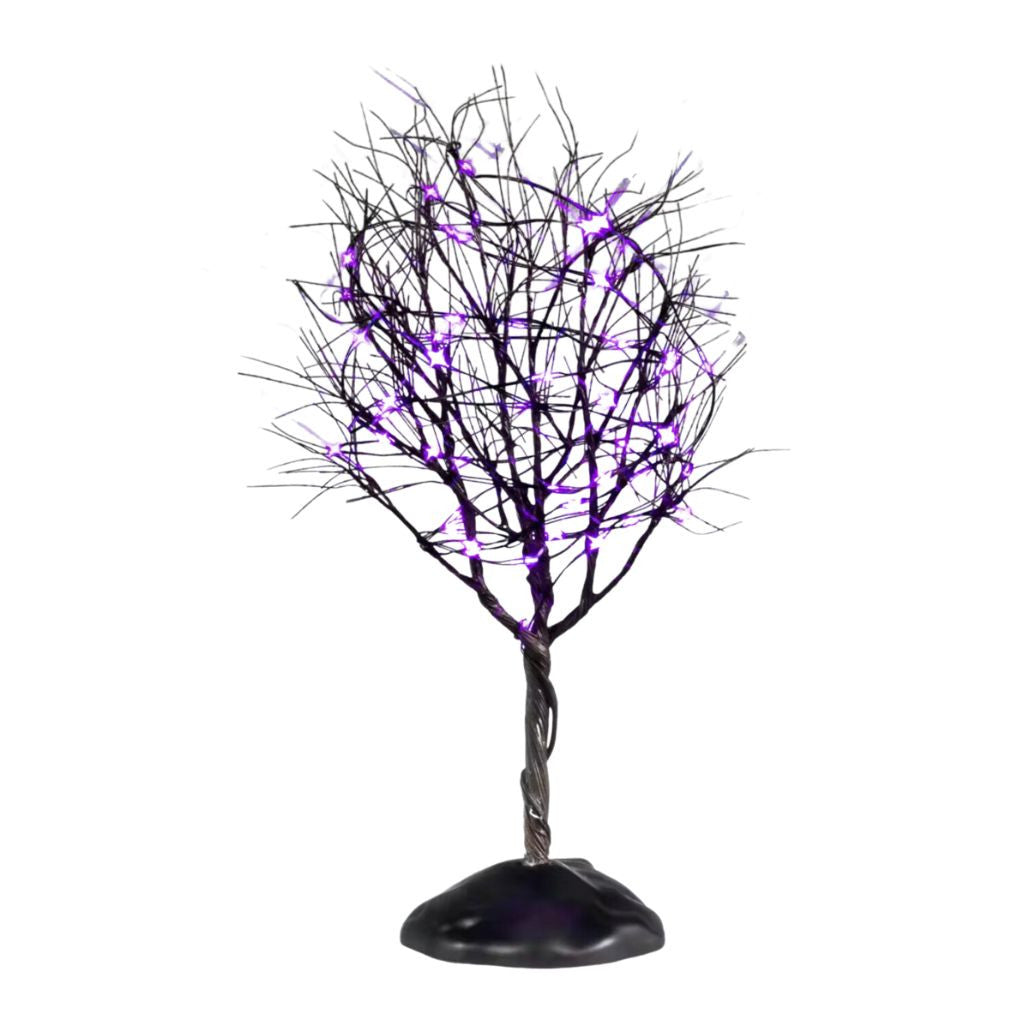  Lemax - Spooky Town - Dry Tree With Purple Lights