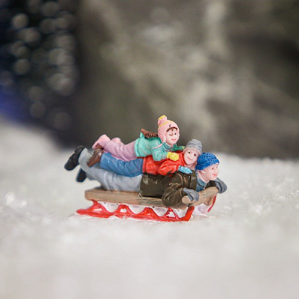  Lemax Sledding With Dad