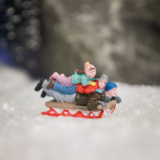  Lemax Sledding With Dad