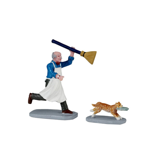  Lemax - Feline Fish Thief Set Of 2