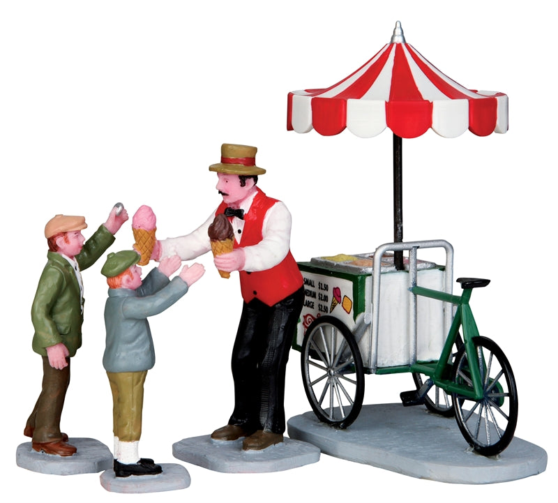 Lemax Gelato Cart - 4 Piece Set