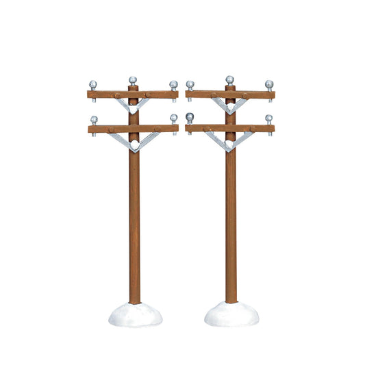 Lemax Set Of 2 Telephone Poles