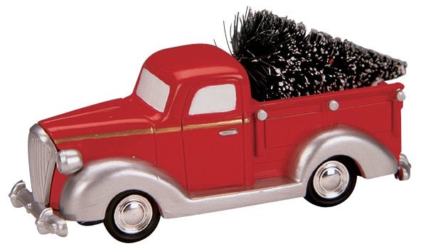 Lemax Village Pick-Up Truck With Tree