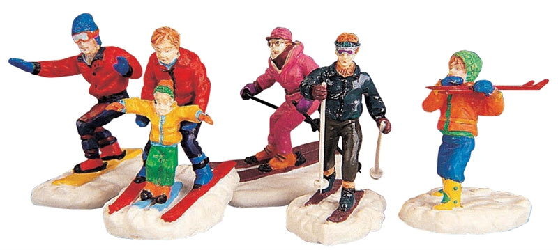 Lemax Winter Fun Skiers - 5 Piece Set