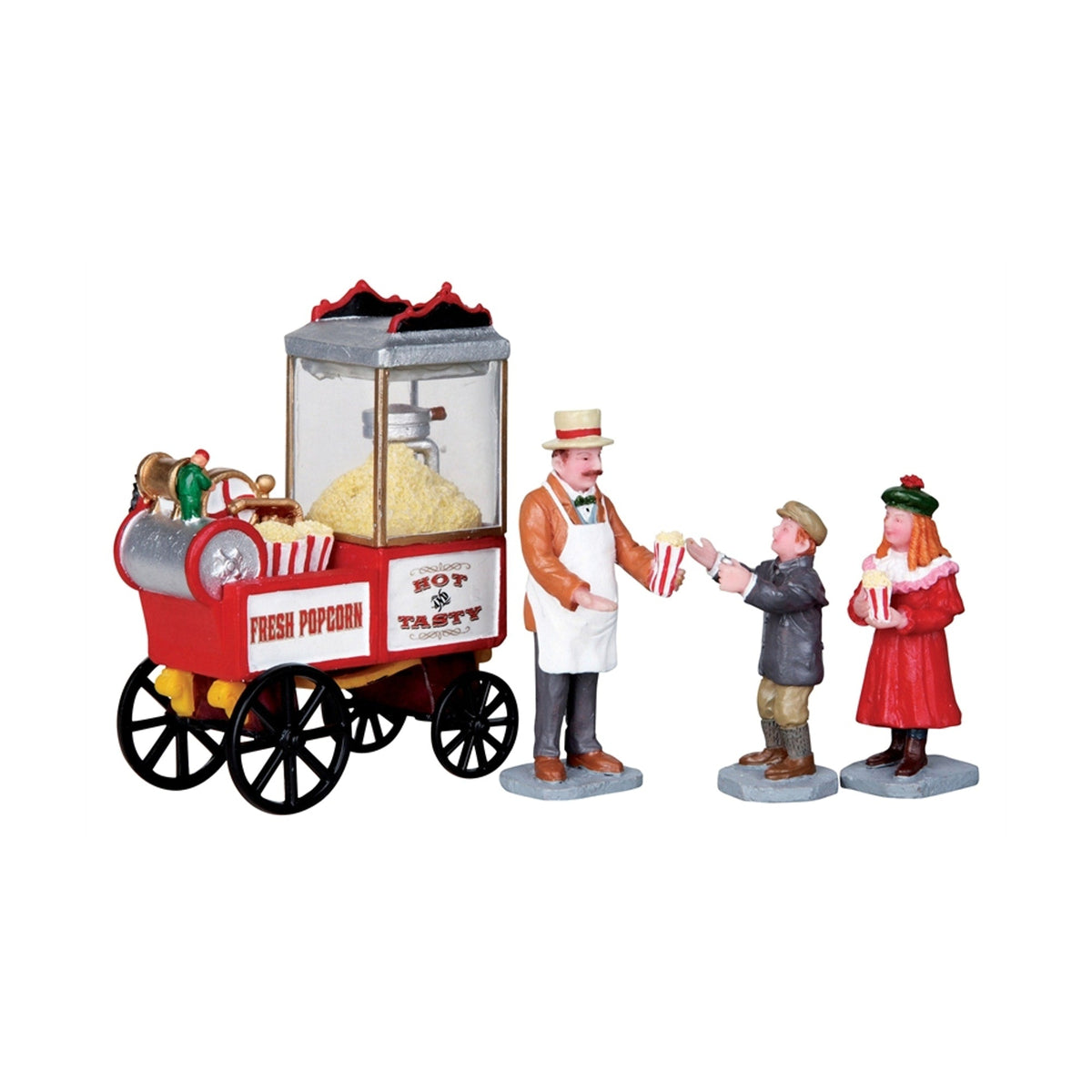 Lemax Popcorn Seller Set Of 4 Figurines