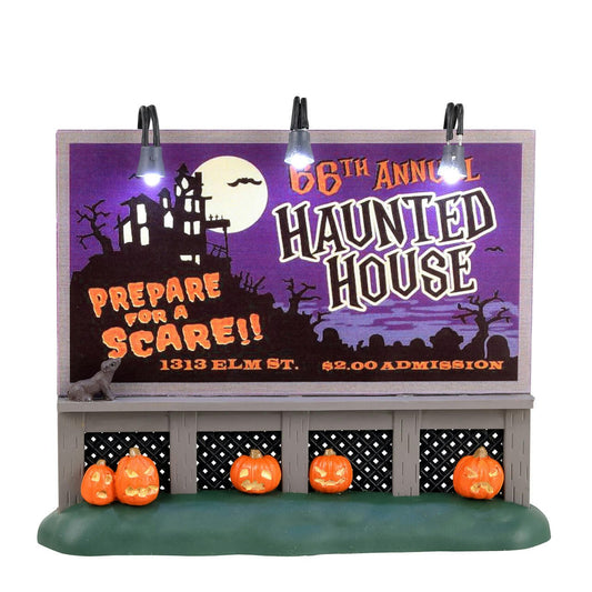 Lemax Haunted House Billboard