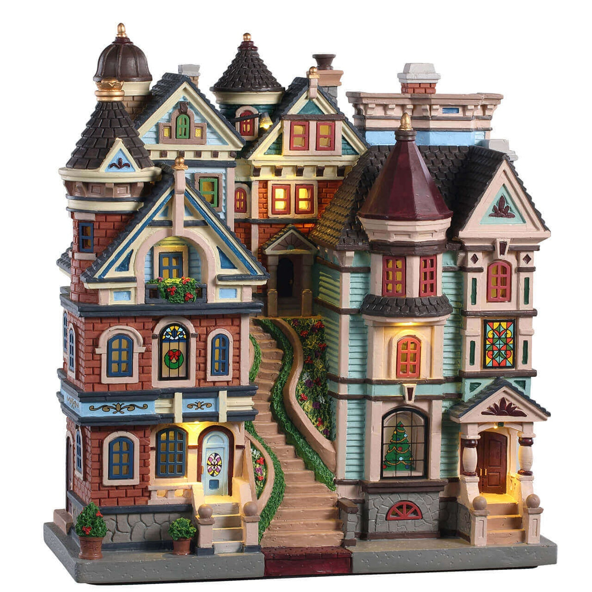 Lemax Houses On A Hill - Facade