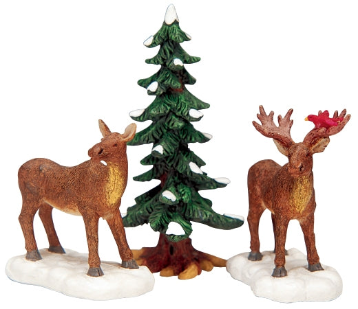 Lemax Mr & Mrs Moose