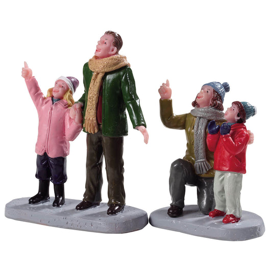 Lemax People Admiring Fireworks, Set Of 2