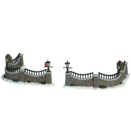 Lemax Stone Wall - 6 Piece Set