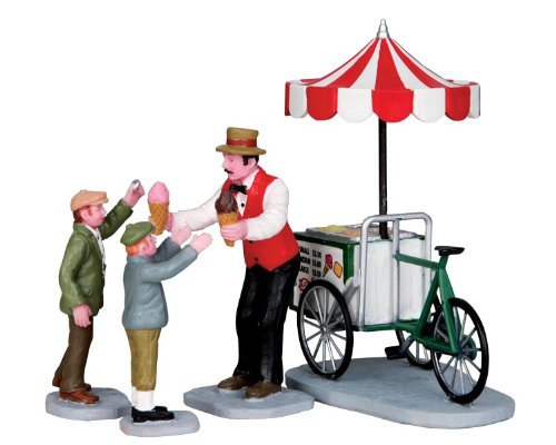 Lemax Gelato Cart - 4 Piece Set