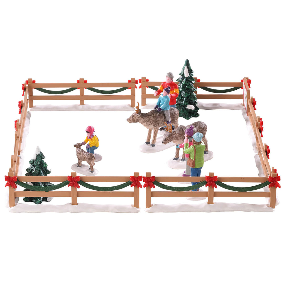 Lemax Reindeer Petting Zoo - 17 Piece Set