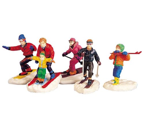 Lemax Winter Fun Skiers - 5 Piece Set