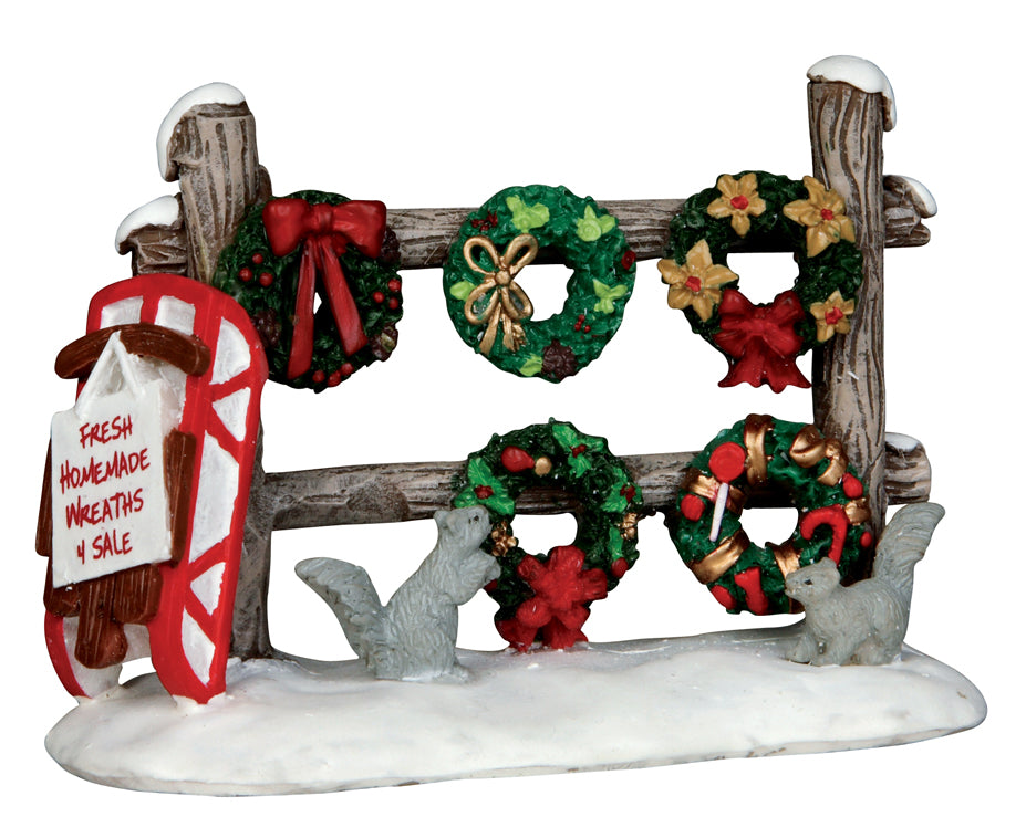 Lemax Christmas Wreaths Sale Rack