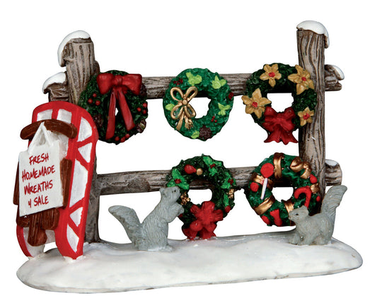 Lemax Christmas Wreaths Sale Rack