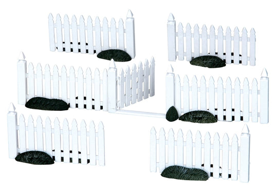 Lemax Plastic Picket Fence - 7 Piece Set