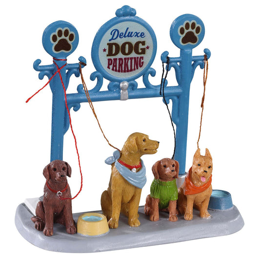 Lemax Deluxe Dog Parking