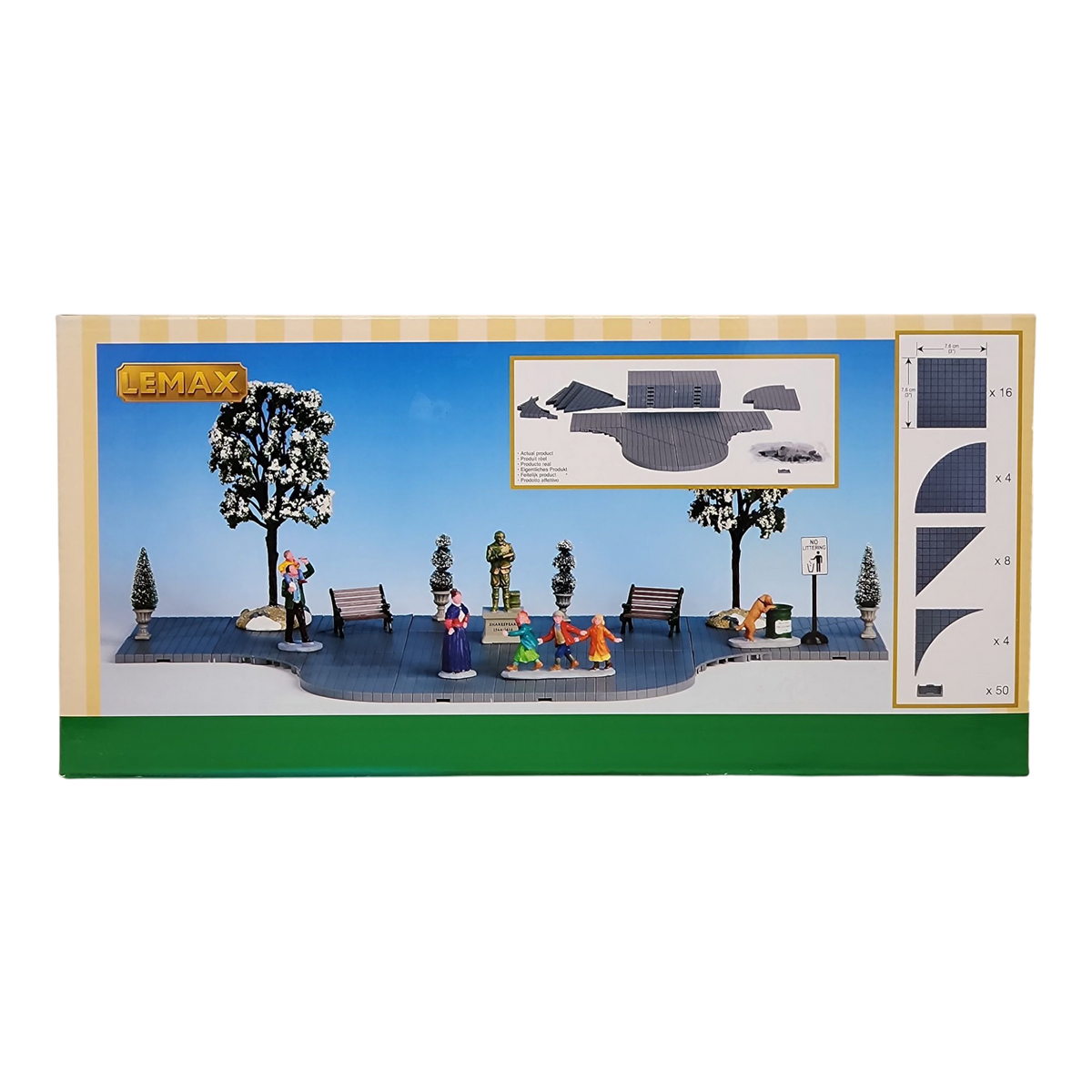 Lemax Complete Plaza Sidewalk - 32 Pieces