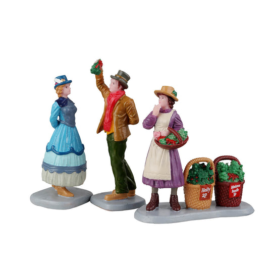 Lemax Under The Mistletoe - 3 Piece Set
