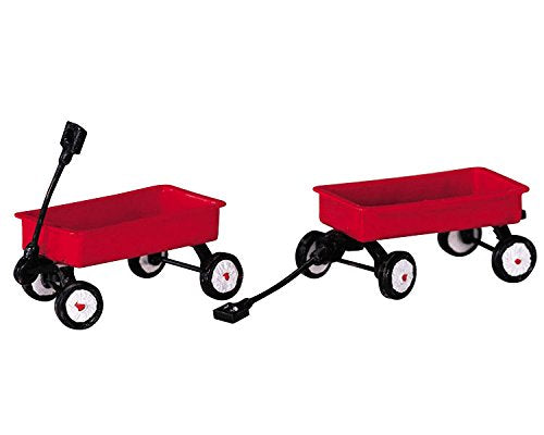 Lemax Red Wagons Set Of 2