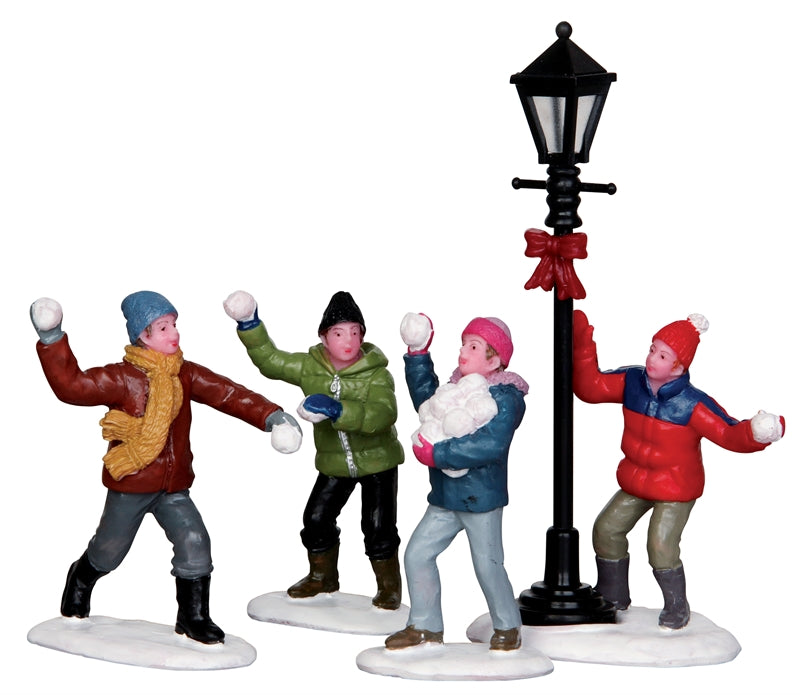 Lemax Snowball Fight - 4 Piece Set
