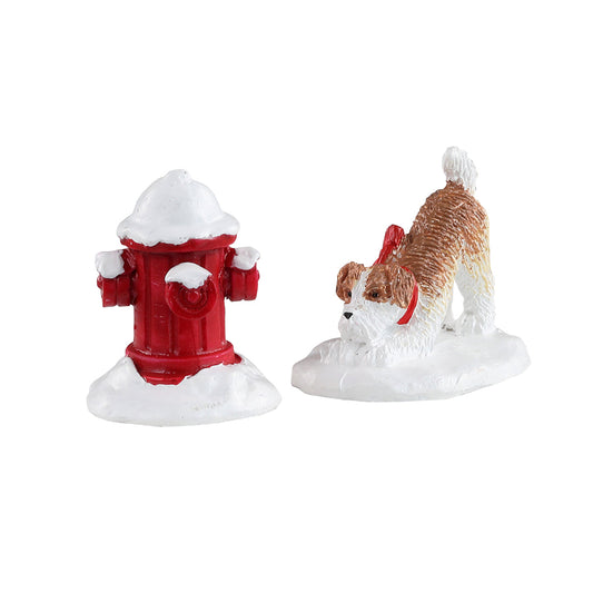 Lemax Snowy Fire Hydrant - 2 Piece Set