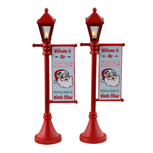 Lemax North Pole Lamppost - 2 Piece Set