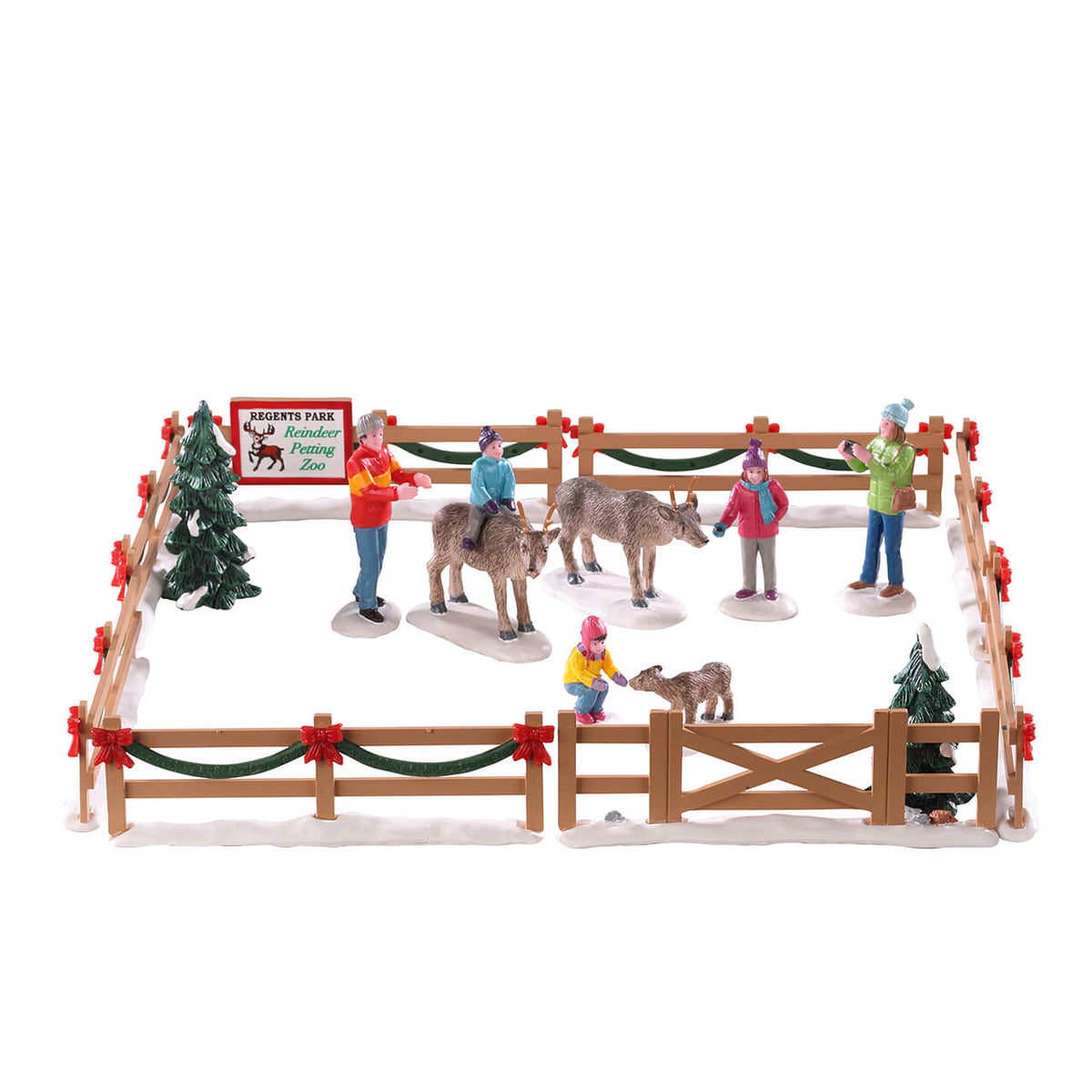 Lemax Reindeer Petting Zoo - 17 Piece Set