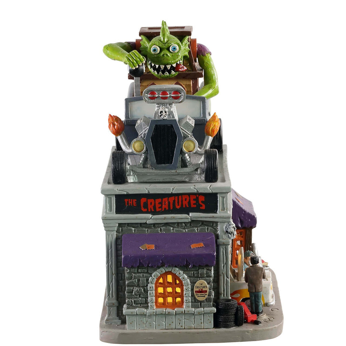 Lemax Creature's Custom Hot Rod Shop