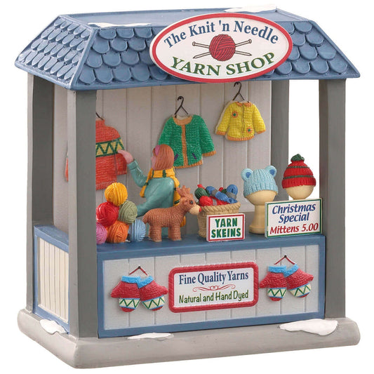 Lemax Christmas Market Booth - Knit & Needle Yarn Shop - Openstock